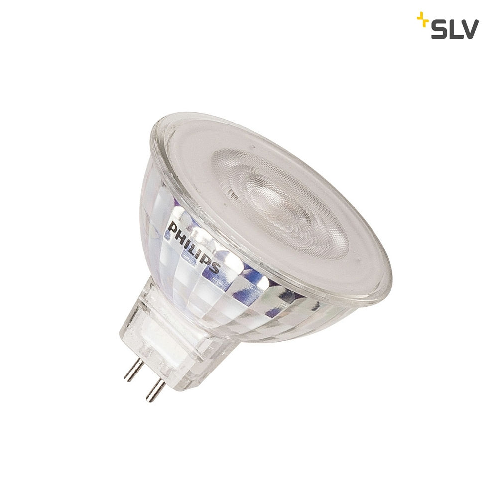 Active wide Persistent LED Reflector lamp GU5.3, QR51, 5.5W, 3000K, 460lm, 1000cd, 36°, dimmable -  Philips