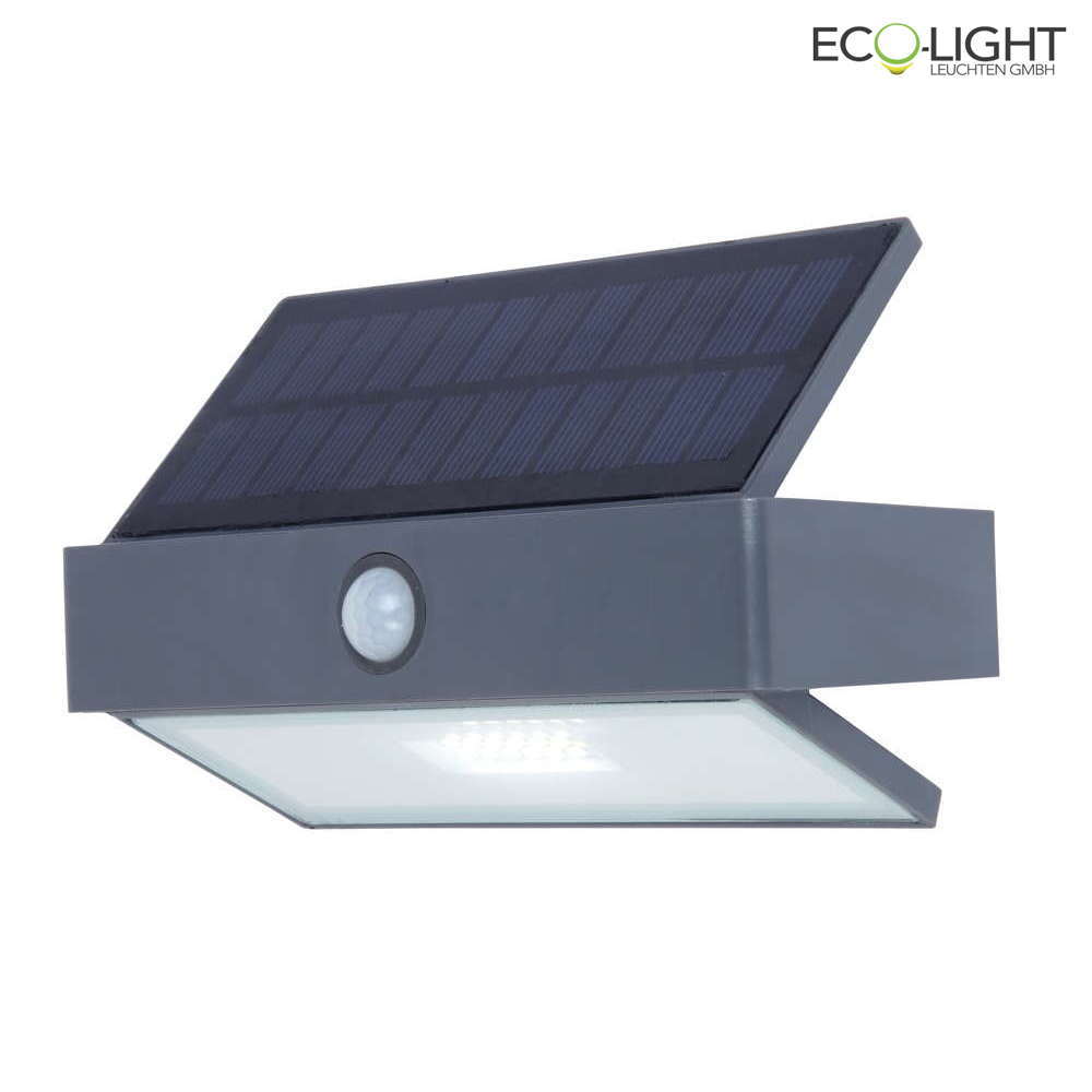 Anemoon vis spiegel tv station solar lamp ARROW IP44, grey - Lutec / Eco-Light