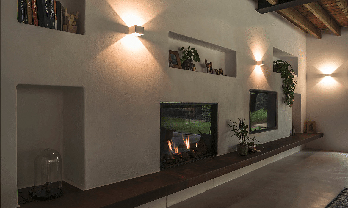 SLV Luminaire mural LOGS IN DTW haut bas, petit, Dim-To-Warm, indirect IP20, blanche gradable SLV Luminaire mural LOGS IN DTW haut bas, petit, Dim-To-Warm, indirect IP20, blanche gradable