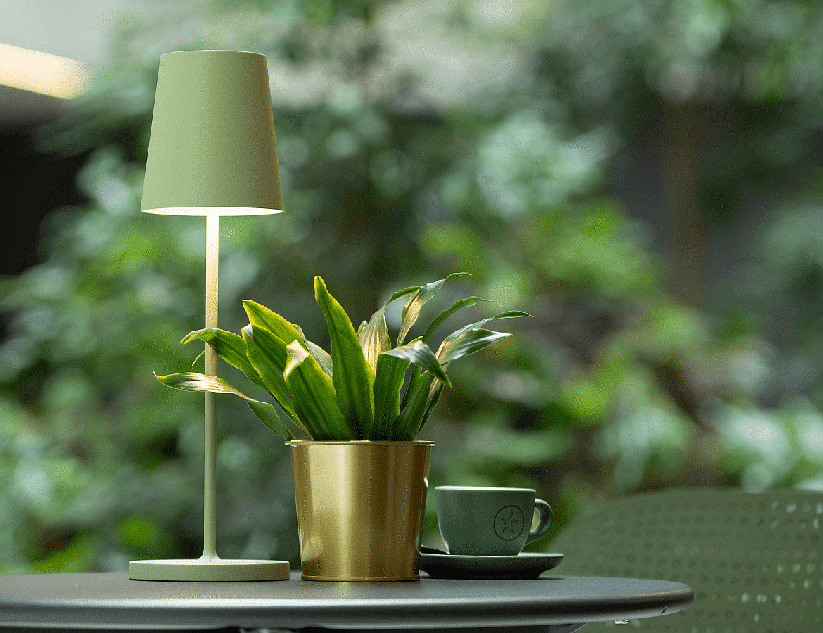 SLV Lampada da tavolo a batteria VINOLINA TWO IP65, verde lime dimmerabile SLV Lampada da tavolo a batteria VINOLINA TWO IP65, verde lime dimmerabile
