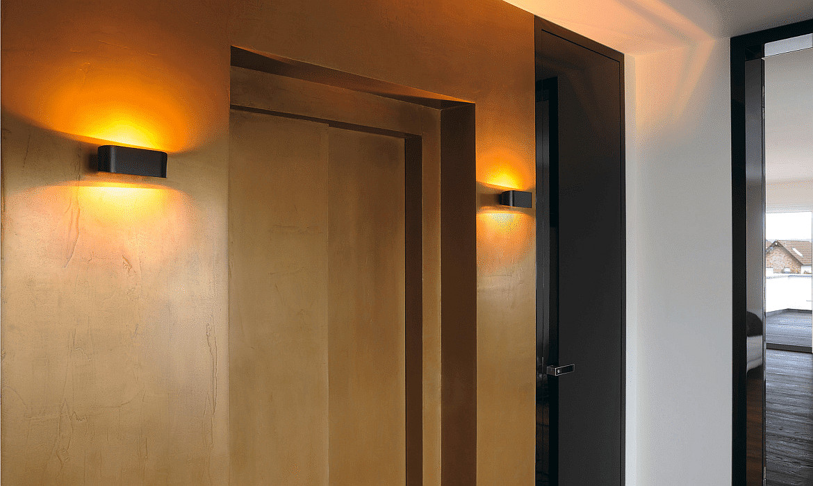 SLV Luminaire mural OSSA 180 haut bas, ovale R7s IP20, noir  gradable SLV Luminaire mural OSSA 180 haut bas, ovale R7s IP20, noir  gradable