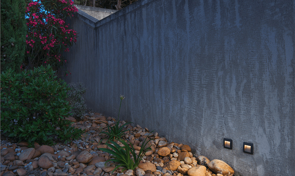 SLV LED Wall recessed luminaire DOWNUNDER OUT LED S, 0,96W, 3000K, IP55, anthracite SLV LED Wall recessed luminaire DOWNUNDER OUT LED S, 0,96W, 3000K, IP55, anthracite