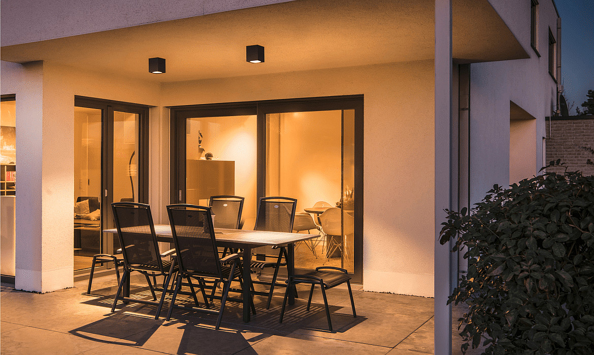 SLV Plafonnier extérieur BIG THEO CEILING IP44, anthrazit SLV Plafonnier extérieur BIG THEO CEILING IP44, anthrazit