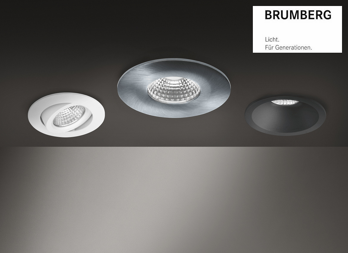 Brumberg downlight ODEMAR / PHASE DIM 830 round, rigid, dimmable, set back IP20, black matt dimmable Brumberg downlight ODEMAR / PHASE DIM 830 round, rigid, dimmable, set back IP20, black matt dimmable