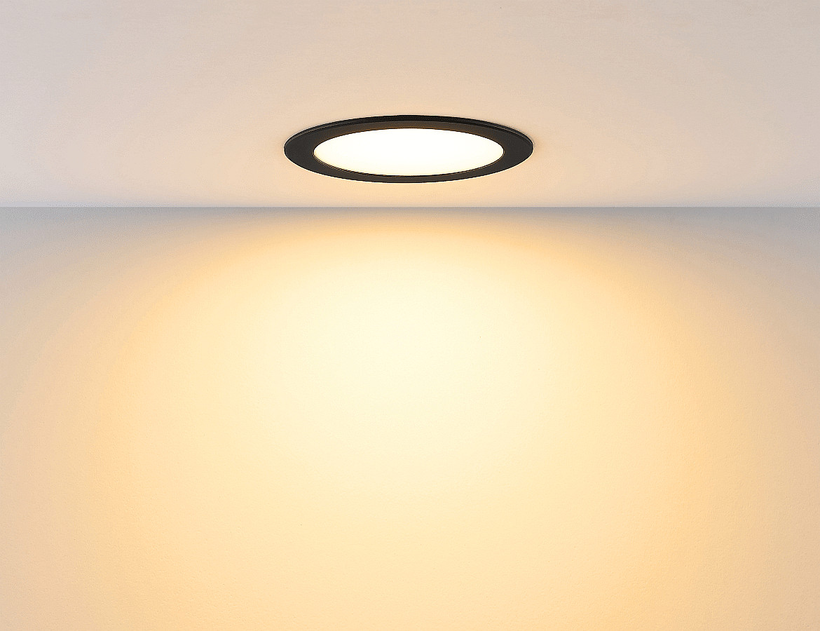 Deko-Light LED Downlight ACRUX PRO 120 CCT, IP54 IK05, Ø 14.5cm, 9-15W 2700/3000/4000K 1950lm 100°, CRi>90, UGR<19, dimmbar, schwarz Deko-Light LED Downlight ACRUX PRO 120 CCT, IP54 IK05, Ø 14.5cm, 9-15W 2700/3000/4000K 1950lm 100°, CRi>90, UGR<19, dimmbar, schwarz