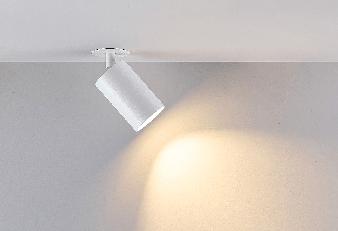 Deko-Light recessed spotlight CAN TILT ROUND 1 flame, round, adjustable GU10 IP20, signal white dimmable Deko-Light recessed spotlight CAN TILT ROUND 1 flame, round, adjustable GU10 IP20, signal white dimmable