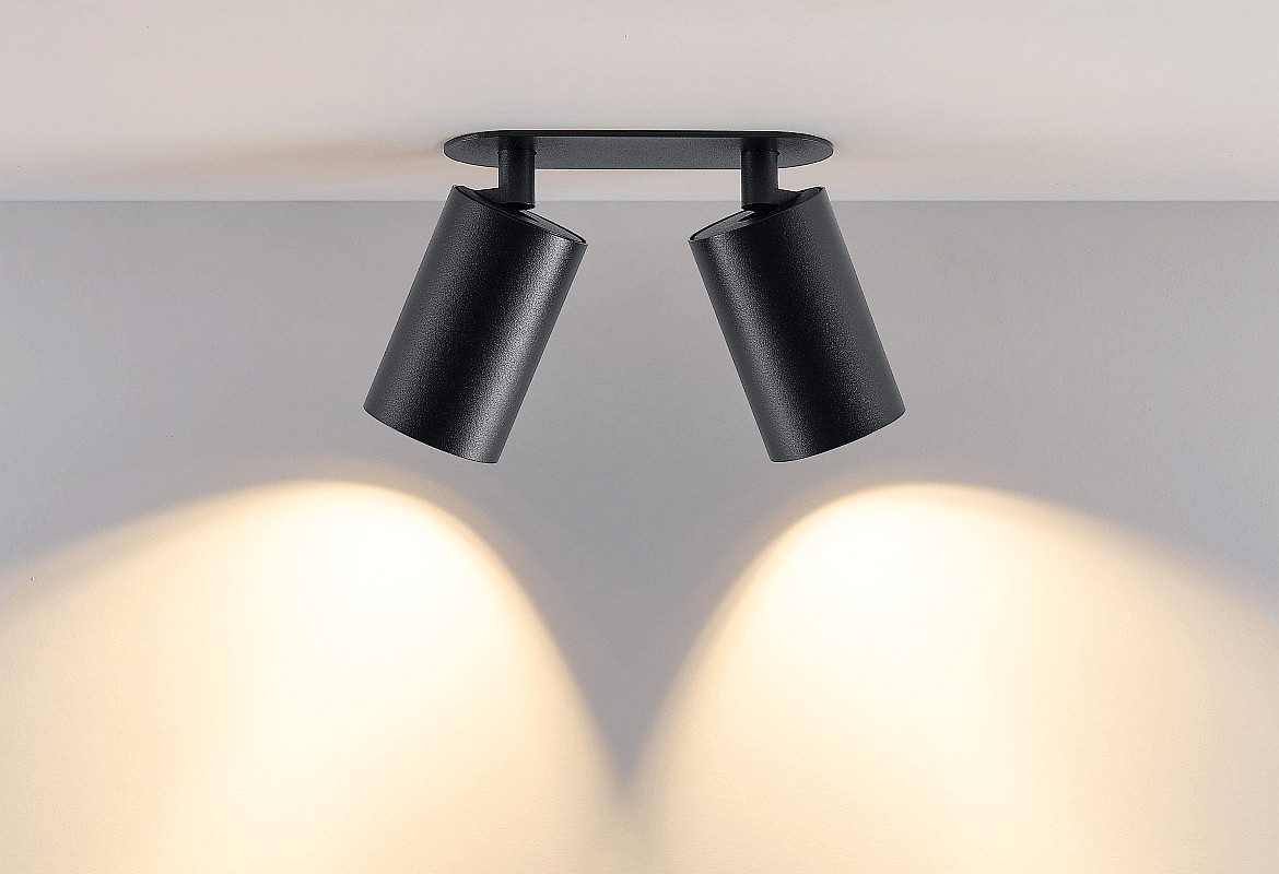 Deko-Light recessed spotlight CAN TILT ROUND 2 flames, round, adjustable GU10 IP20, deep black dimmable Deko-Light recessed spotlight CAN TILT ROUND 2 flames, round, adjustable GU10 IP20, deep black dimmable