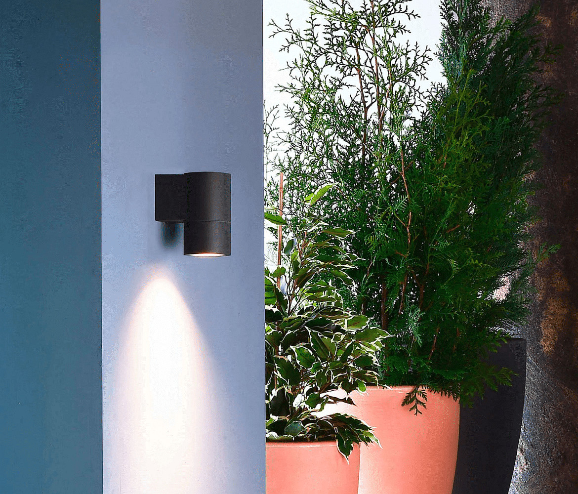 Deko-Light Luminaire mural d’extérieur ACHERNAR DOWN à 1 flamme, cylindrique GU10 IP65, anthrazit gradable Deko-Light Luminaire mural d’extérieur ACHERNAR DOWN à 1 flamme, cylindrique GU10 IP65, anthrazit gradable