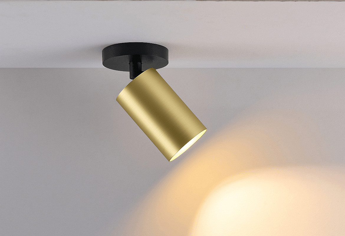 Deko-Light surface mounted housing CAN SPOT HEAD (CEILING / 3PHASE) cylindrical, rigid, mechanical, brass Deko-Light surface mounted housing CAN SPOT HEAD (CEILING / 3PHASE) cylindrical, rigid, mechanical, brass