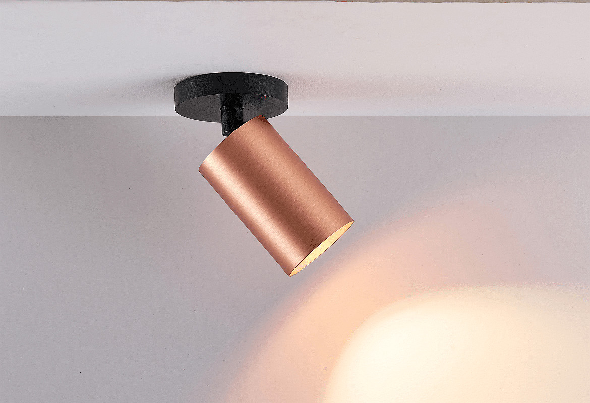 Deko-Light surface mounted housing CAN SPOT HEAD (CEILING / 3PHASE) cylindrical, rigid, mechanical, rose gold Deko-Light surface mounted housing CAN SPOT HEAD (CEILING / 3PHASE) cylindrical, rigid, mechanical, rose gold