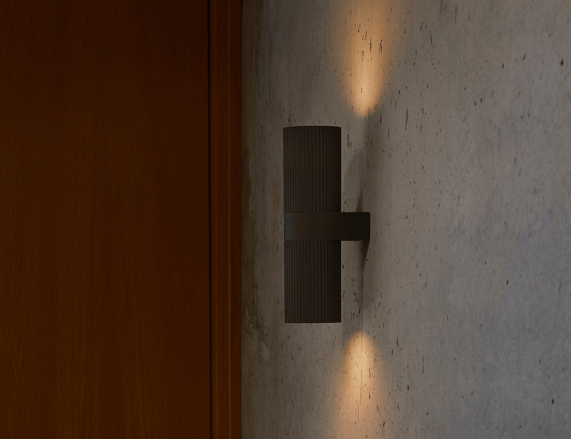 Nordlux Outdoor Wandleuchte KYKLOP RIPPLE MAXI, E27, IP54, schwarz Nordlux Outdoor Wandleuchte KYKLOP RIPPLE MAXI, E27, IP54, schwarz