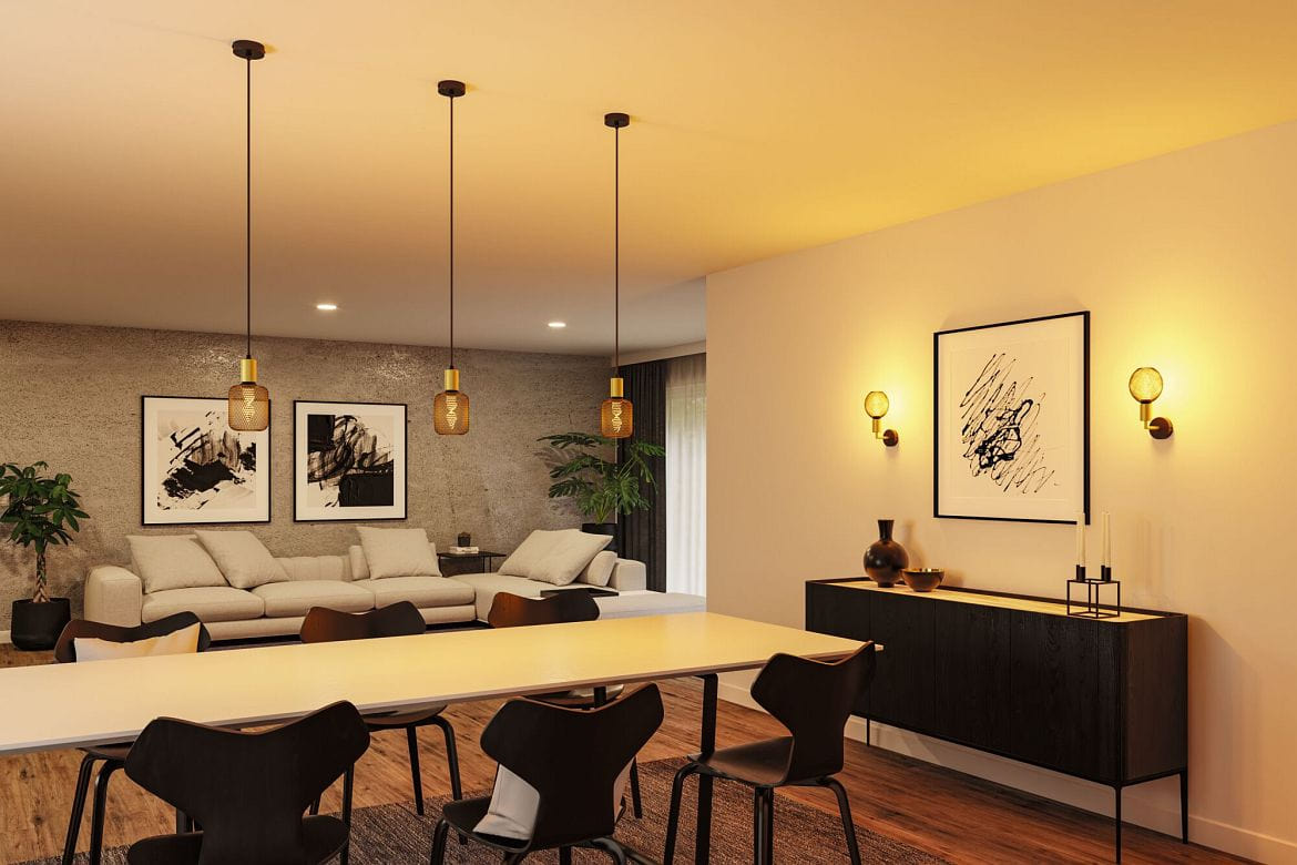 pendant luminaire RAVI IP44 adjustable E27 IP44, gold, black pendant luminaire RAVI IP44 adjustable E27 IP44, gold, black