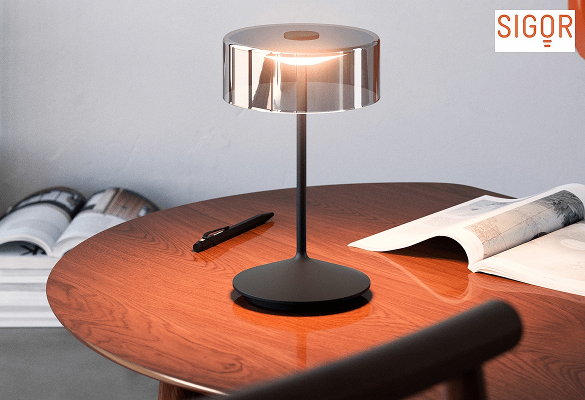 LED Akku-Glasleuchte NUMOTION, IP54, 2.2W 2200/2700K (Flex-Mood) 140/160lm, mit Touch-Dimmer, nachtschwarz / Rauch LED Akku-Glasleuchte NUMOTION, IP54, 2.2W 2200/2700K (Flex-Mood) 140/160lm, mit Touch-Dimmer, nachtschwarz / Rauch