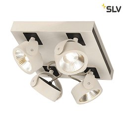 KALU LED 4 Wand- und Deckenleuchte, square, 60, wei/schwarz