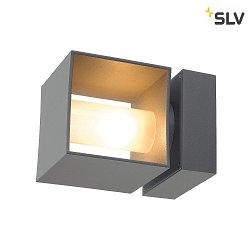 Luminaire mural d'extrieur SQUARE TURN G9 IP44, Gris argent