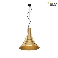 Premium LED Pendant luminaire BATO 45 PD,  45cm, 30W 2500K 1900lm 100, TRIAC dimmable, brushed brass