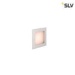 Premium LED Wall recessed luminaire FRAME BASIC HV, 3.1W 2700K 140lm, silver