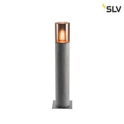 Luminaire en forme de borne LISENNE POLE E27 IP54, gris, couleurs fume 