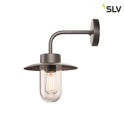 Outdoor Wandleuchte MOLAT, IP44 IK02, E27, anthrazit / Glas klar