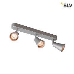 Barra dei riflettori AVO TRIPLE 3-Lampadine, ruotabile, inclinabile GU10 IP20, Argento-grigio dimmerabile