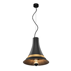 Pendant luminaire BATO 35 PD,  35cm, E27, black / brushed brass