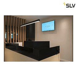 Luci a sospesione GLENOS 100 Gi, angolare, breve IP20, Nero opaco dimmerabile
