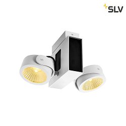 Premium LED Wall and Ceiling luminaire TEC KALU CL, Double, TRIAC dimmable, 31W 1900lm, 24 3000K, white / black