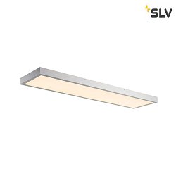 LED Ceiling luminaire PANEL fr BAP, 120 x 30cm, 45W, TRIAC dimmable, silver grey, 3000K 3100lm 90