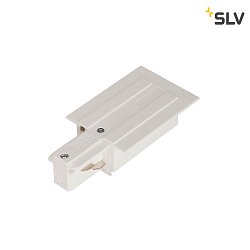 Einspeiser fr EUTRAC 3-Phasen Stromschiene (Einbauversion), Erde links, Wei