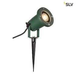 Lampe  broche BIG NAUTILUS avec prise de courant, inclinable GU10 IP65, vert gradable