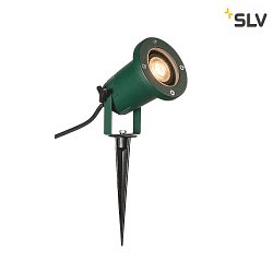 Luce apicchetto BIG NAUTILUS con spina, inclinabile GU10 IP65, verde dimmerabile