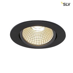 LED Ceiling recessed spot NEW TRIA 68 round for 6.8cm, 7.2W 1800-3000K 440lm 38, swiveling, TRIAC dimmable, black
