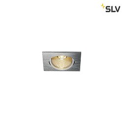 LED Ceiling recessed spot NEW TRIA 68 square for 6.8cm, 7.2W 1800-3000K 440lm 38, swiveling, TRIAC dimmable, brushed alu