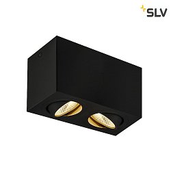 Luminaire de plafond TRILEDO DOUBLE  2 flammes, pivotant, double, noir