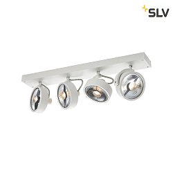 Wall and Ceiling luminaire KALU CW, Quad, QPAR111, 4x max. 75W, white