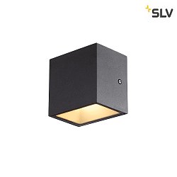 LED Outdoor Wall luminaire SITRA CUBE WL, UP/DOWN, IP44 IK05, 10W 3000K, 2x 560lm 90, anthracite