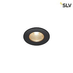 LED Outdoor Recessed Downlight PATTA-I round, IP65 IK02, 7.3W 1800-3000K 440lm, dim to warm, black