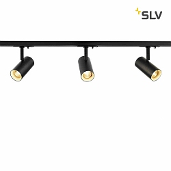 3er Set LED 1-Phasen Strahler NOBLO SPOT, 3x 8W 2700K 620lm 36, mit 2x 100cm Schiene + Einspeise-Verbinder, dimmbar, Schwarz