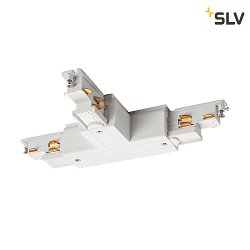 Connettore a T trifase S-TRACK controllabile da DALI, terra a sinistra Bianco