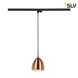 3-Phase pendant luminaire PARA CONE 14, GU10, incl. 3-Phase adaptor, copper