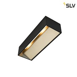 LED Wall luminaire LOGS IN L, 17W, 3000K, 1100lm, TRIAC dimmable, black/gold