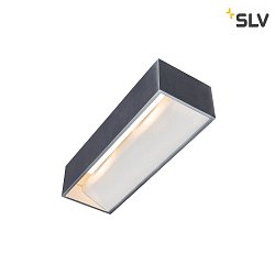 LED Wall luminaire LOGS IN L, 17W, 3000K, 1100lm, TRIAC dimmable, silver/white