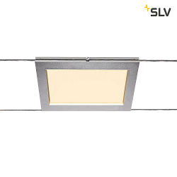LED Wire luminaire PLYTTA rectangular for TENSEO low-voltage wire system, 9W, 2700K, 580lm, chrome