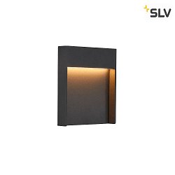 LED Auenwandleuchte FLATT, IP65 IK03, eckig, 13W 3000/4000K (CCT Switch), anthrazit matt