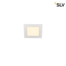 LED Ceiling recessed luminaire SENSER 12 LED, square, 440lm, IP20, white, 3000K