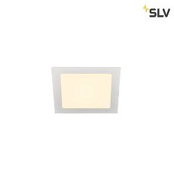 LED Ceiling recessed luminaire SENSER 18 LED, square, 820lm, IP20, white, 3000K