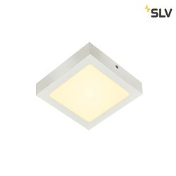 LED Wall / Ceiling luminaire SENSER 18 CW, square, 880lm, IP20, white, 12W, 3000K