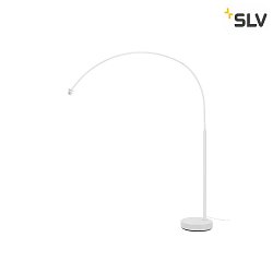 Arc floor lamp FENDA BOW BASE, E27 max. 25W, rotatable, shade excl., matt white