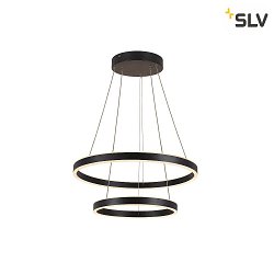 Luci a sospesione ONE DOUBLE PHASE UP/DOWN 2 elemento, CCT Switch IP20, nero dimmerabile
