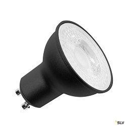 LED reflector lamp QPAR51, GU10, 6W 3000K 460lm 38°, CRi >90, dimmable, black